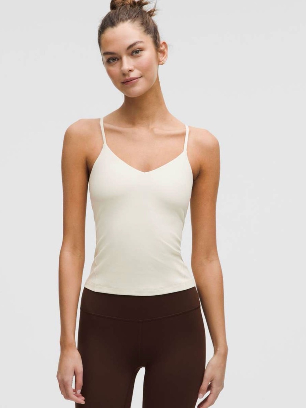 Lululemon Align Waist-Length Cami Tank Bone C/D Cup Size 8